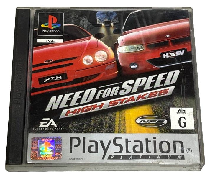 Need for Speed High Stakes PS1 PS2 PS3 (Platinum) PAL *Complete* (Preowned)