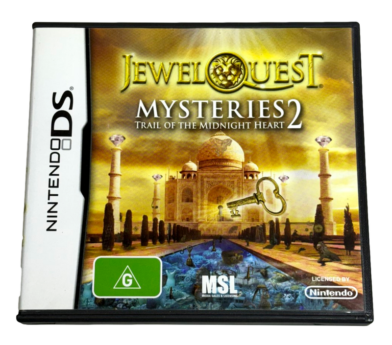 Jewel Quest Mysteries 2 Midnight Heart Nintendo DS 2DS 3DS Game *Complete* (Preowned)