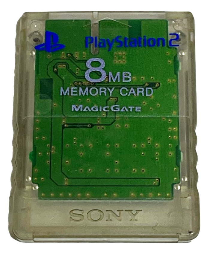 Genuine Clear Magic Gate PS2 Memory Card PlayStation 2 8MB Sony