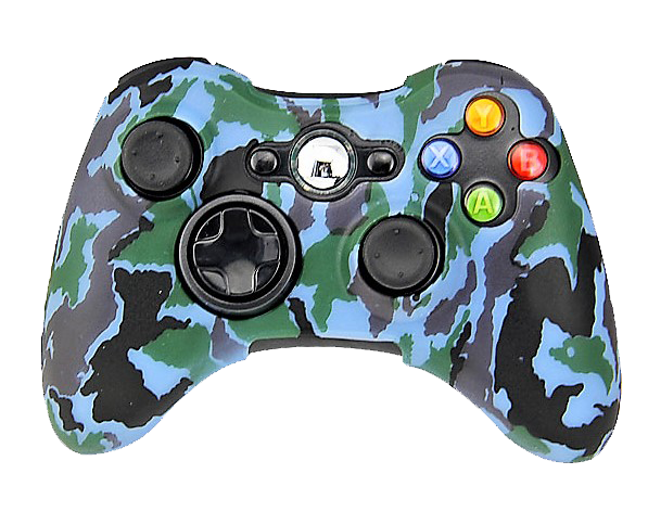 Silicone Cover For XBOX 360 Controller Skin Case Blue Camo - Games We Played