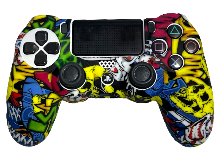 Silicone Cover For PS4 Controller Case Skin - Skulls