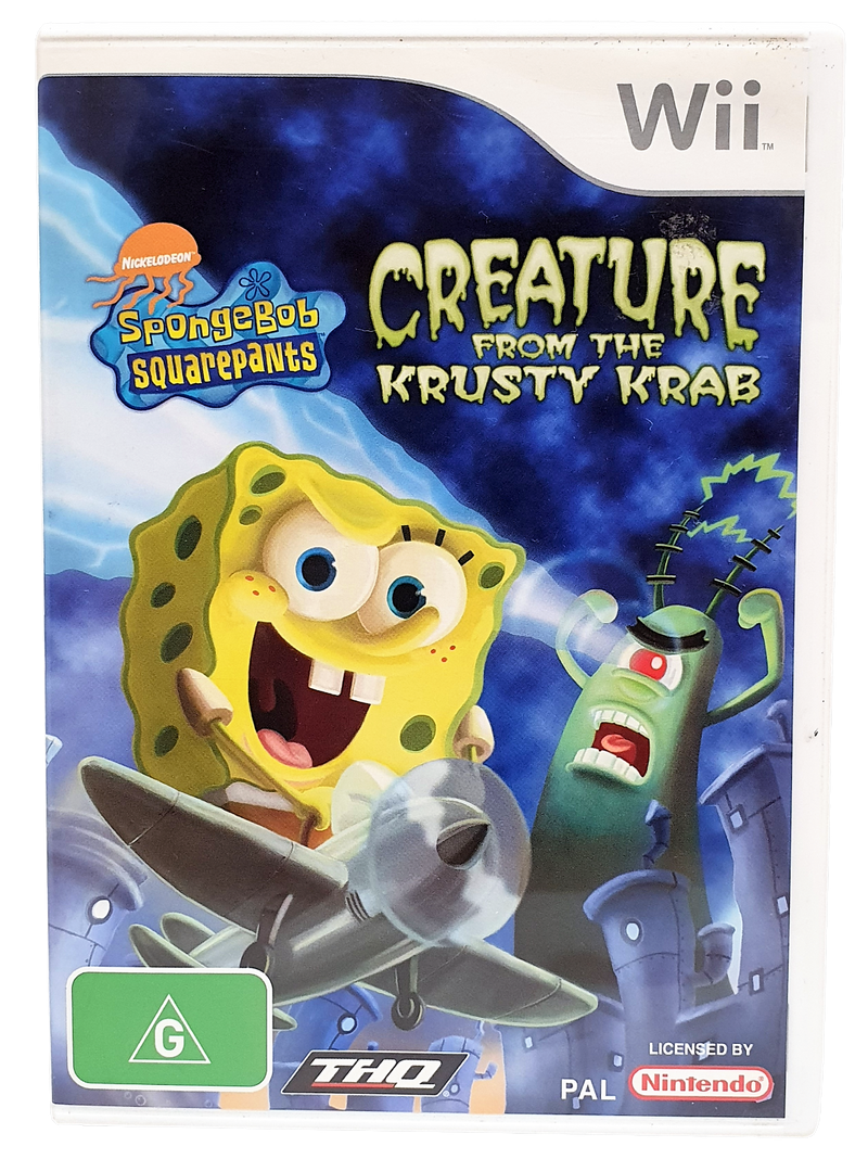 Spongebob Squarepants Creature From The Krusty Krab Nintendo Wii PAL *Complete*