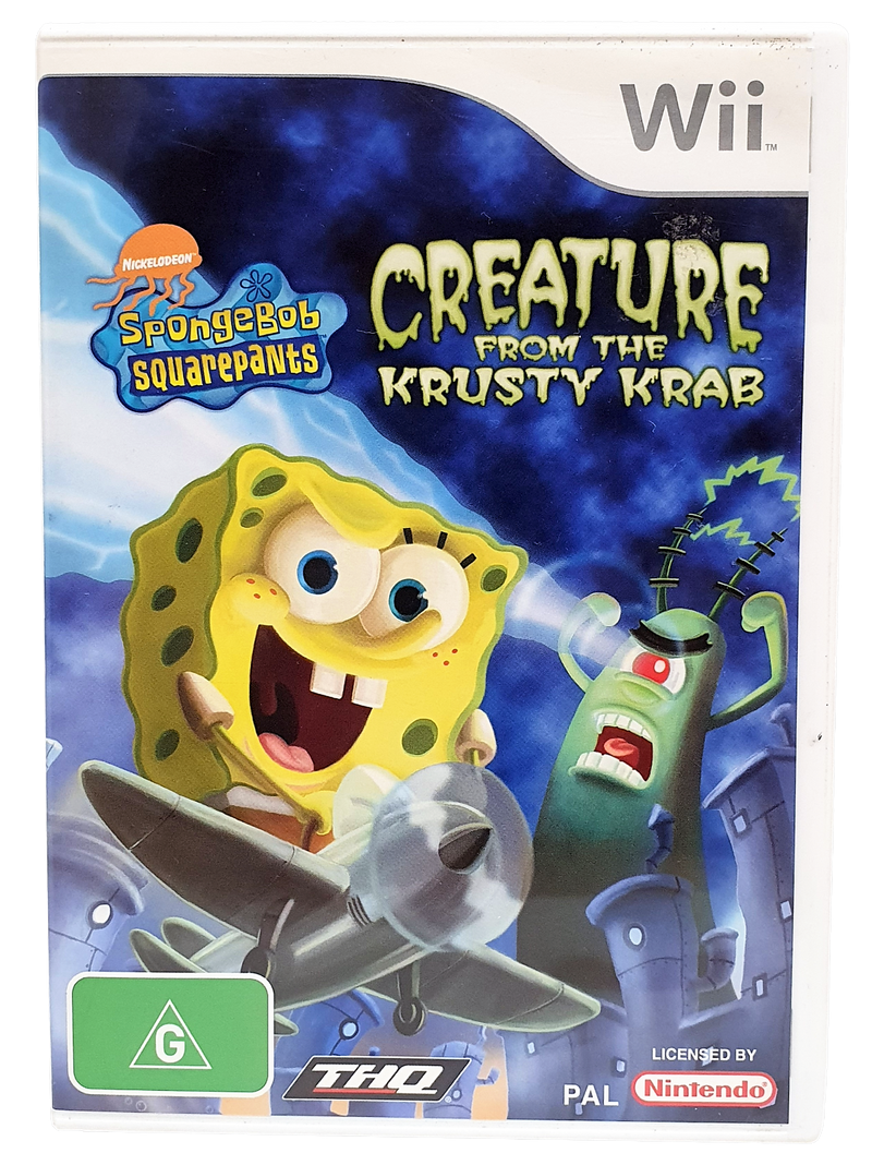 Spongebob Squarepants Creature From The Krusty Krab Nintendo Wii PAL