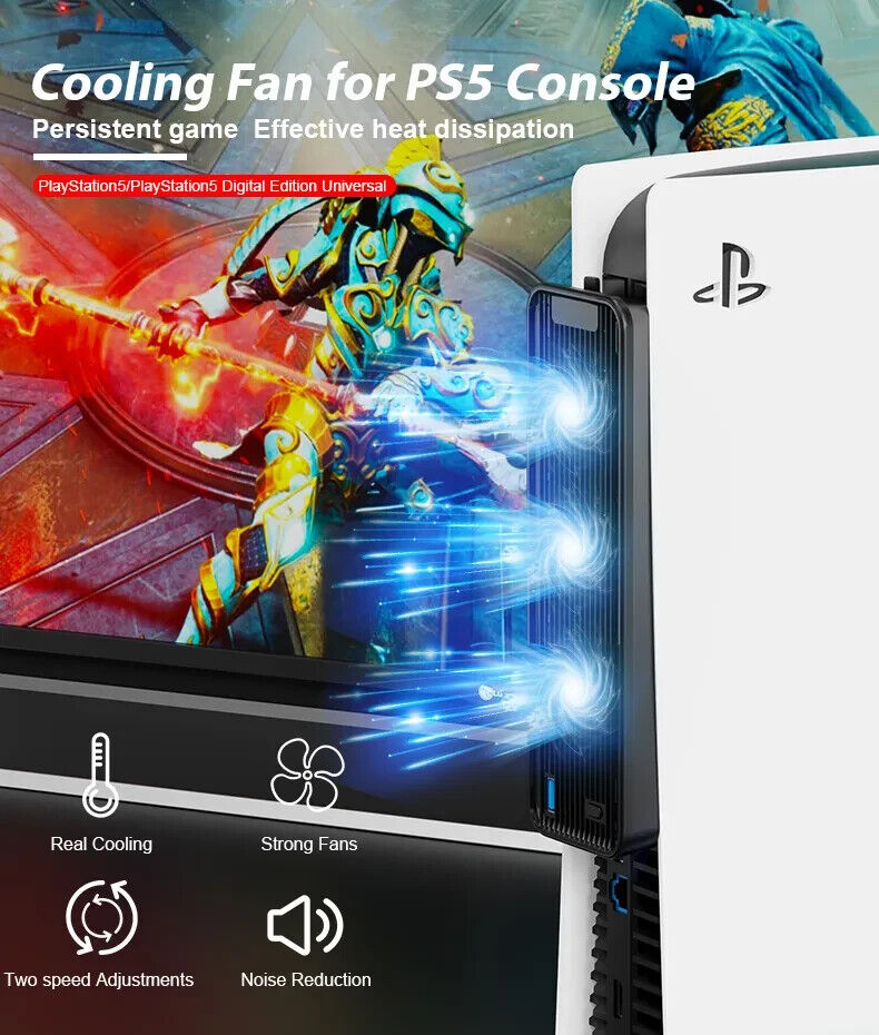 PS5 Console Cooling Fan USB 3.0 (Digital edition/CD-ROM edition) *New Design*