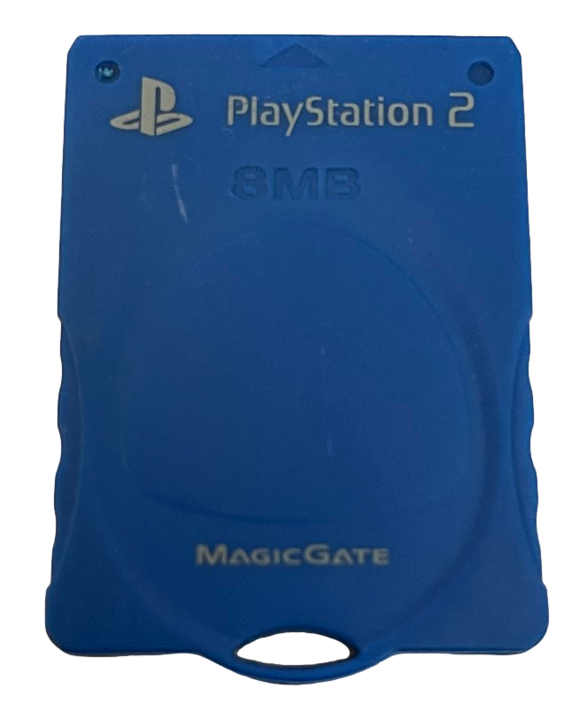 Tabbed Blue Magic Gate PS2 Memory Card PlayStation 2 8MB  (Preowned)