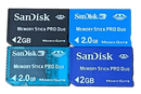 Sandisk 2GB Sony PSP Memory Stick Pro Duo Memory Card Camera Memory Genuine (Preowned)