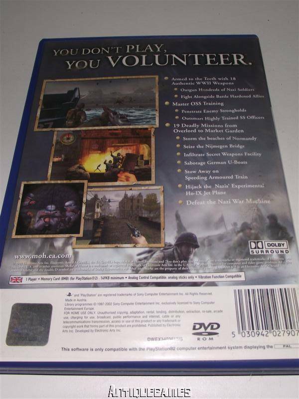 Medal of Honor Frontline PS2 PAL *Complete* (Pre-Owned)