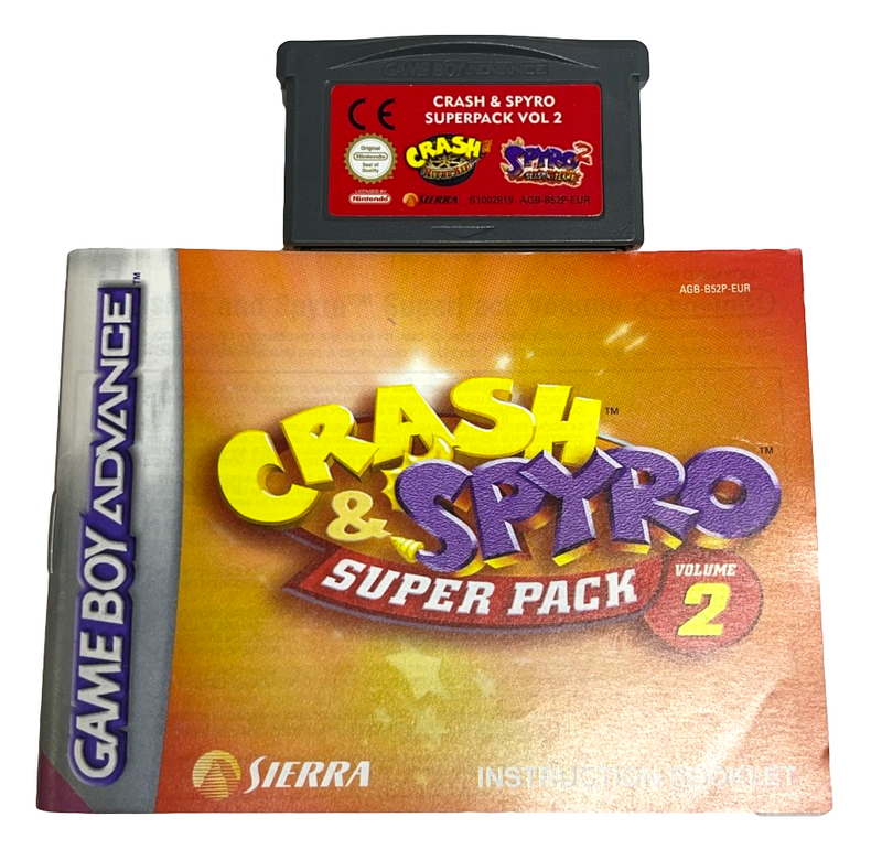Crash & Spyro Super Pack 2 Nintendo GBA *Manual Included* (Preowned)