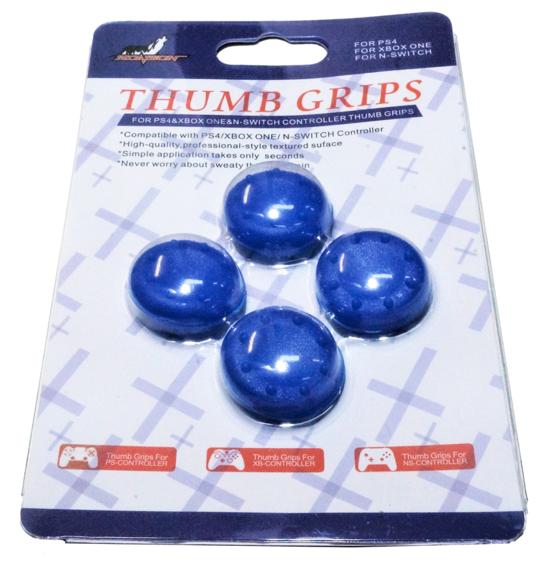 4 x Thumb Grips For PS4 PS5 XBOX ONE Xbox Series X Toggle Cover Caps- Blue
