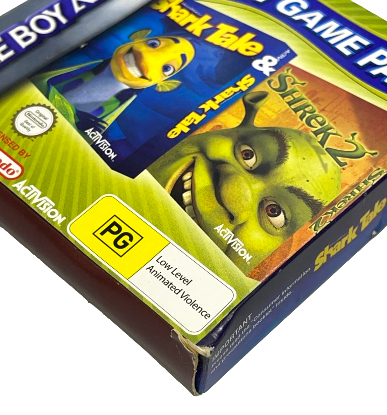 Shark Tale & Shrek 2 Nintendo Gameboy Advance GBA *Complete* Boxed (Preowned)