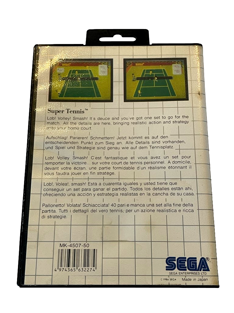 Super Tennis Sega Master System *Complete* (Preowned)