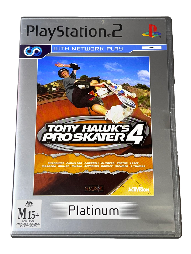 Tony Hawk's Pro Skater 4 PS2 (Platinum) PAL *No Manual* (Preowned)