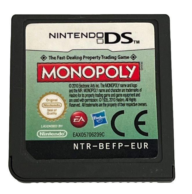 Monopoly Nintendo DS 2DS 3DS Game *Cartridge Only* (Preowned)