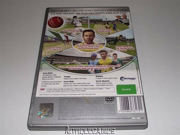Ricky Ponting International Cricket 2005 PS2 (Platinum) PAL *Complete* (Preowned) - Games We Played