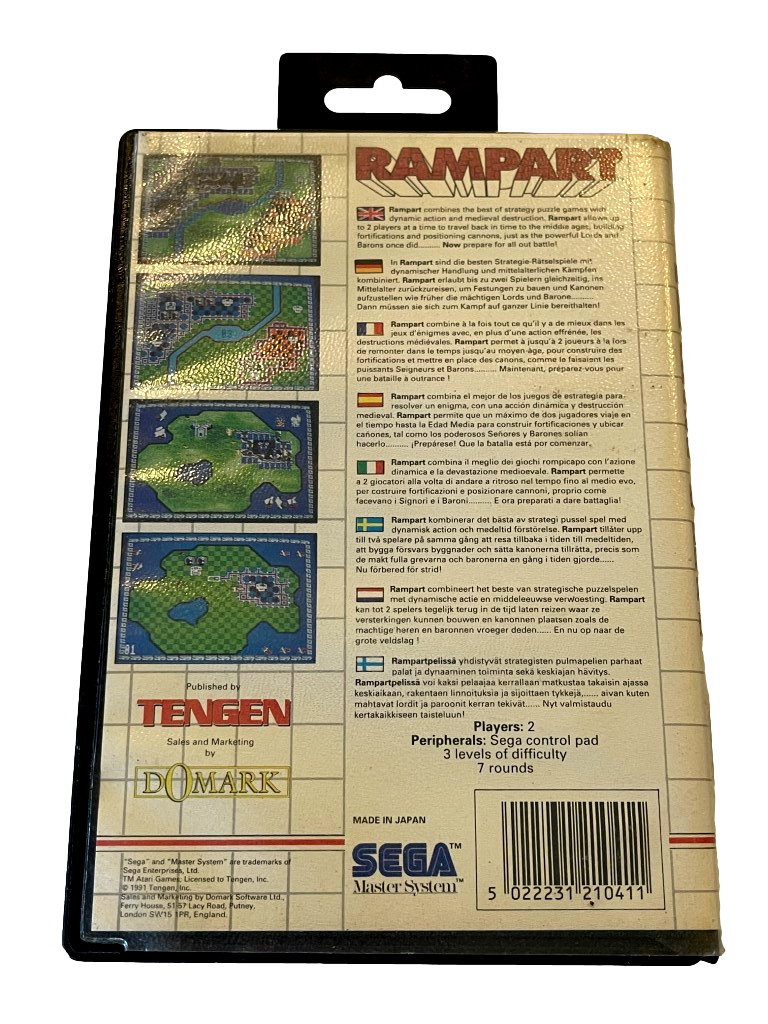 Rampart Sega Master System *No Manual*