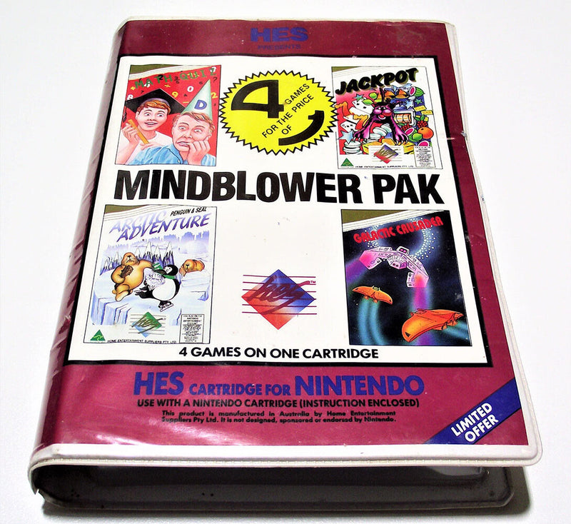 Mindblower Pak Nintendo HES NES Boxed PAL Piggy Back