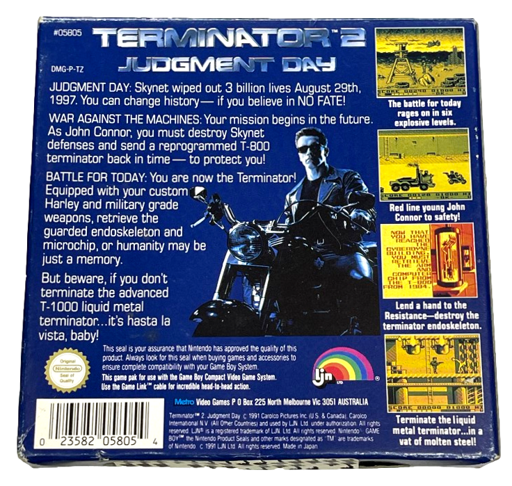 T2 Terminator 2 Judgement Day Nintendo Gameboy *Complete* Boxed (Preowned)