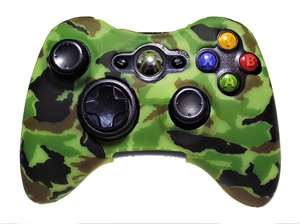 Silicone Cover For XBOX 360 Controller Skin Case Lime Green Camo - Games We Played