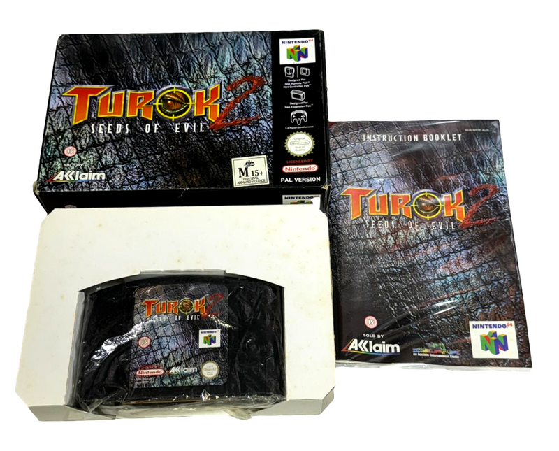 Turok 2 Seeds of Evil Nintendo 64 N64 Boxed PAL *Complete*