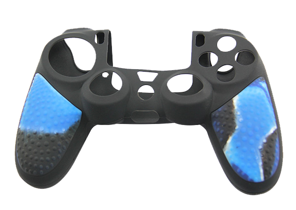 Silicone Cover For PS4 Controller Case Skin - Black/Blue Camo - Games We Played