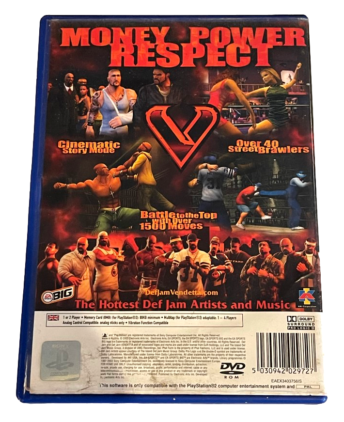 Def Jam Vendetta PS2 PAL *Complete*