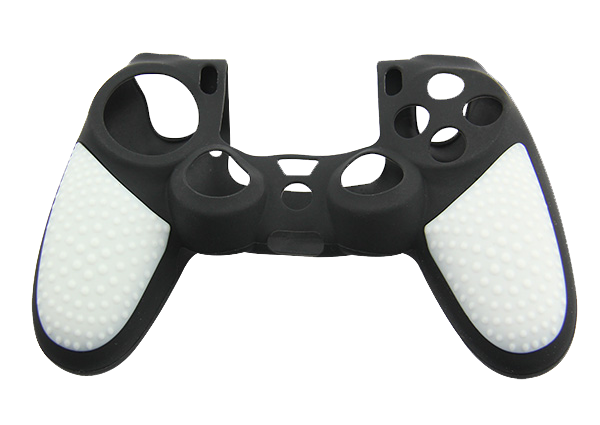 Silicone Cover For PS4 Controller Case Skin - Black/White - Games We Played