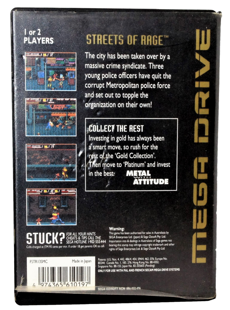 Streets of Rage Sega Mega Drive *Complete* (Pre-Owned)