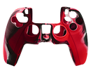 Silicone Cover For PS5 Controller Case Skin - Red/Black Swirls