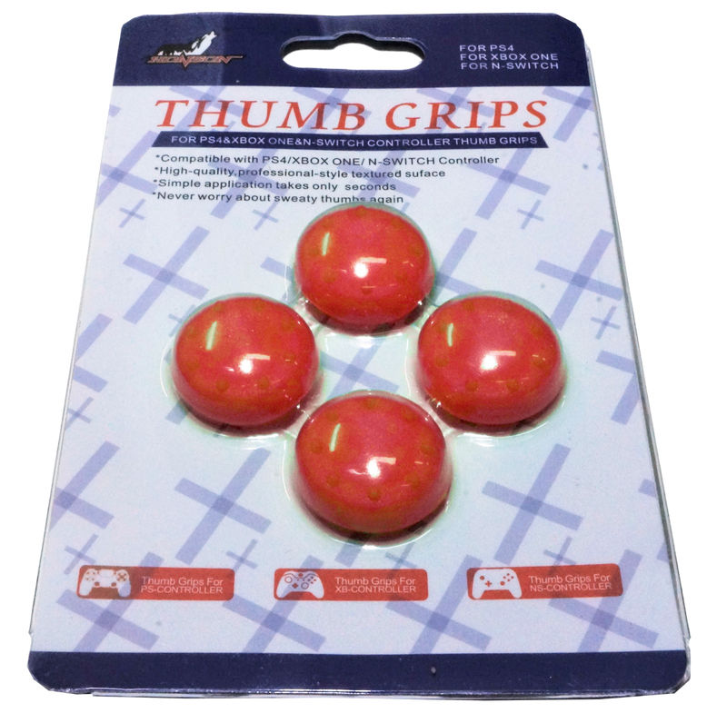 4 x Thumb Grips For PS4 PS5 XBOX ONE Xbox Series X Toggle Cover Caps - Red