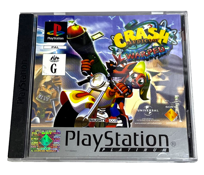 Crash Bandicoot 3 Warped PS1 PS2 PS3 (Platinum) PAL *Complete* (Preowned)