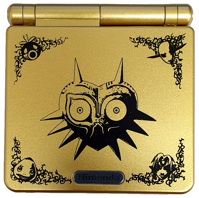 Nintendo Gameboy Advance SP Zelda Majora's Mask AGS-001 RetroFit + USB Charger  (Refurbished)