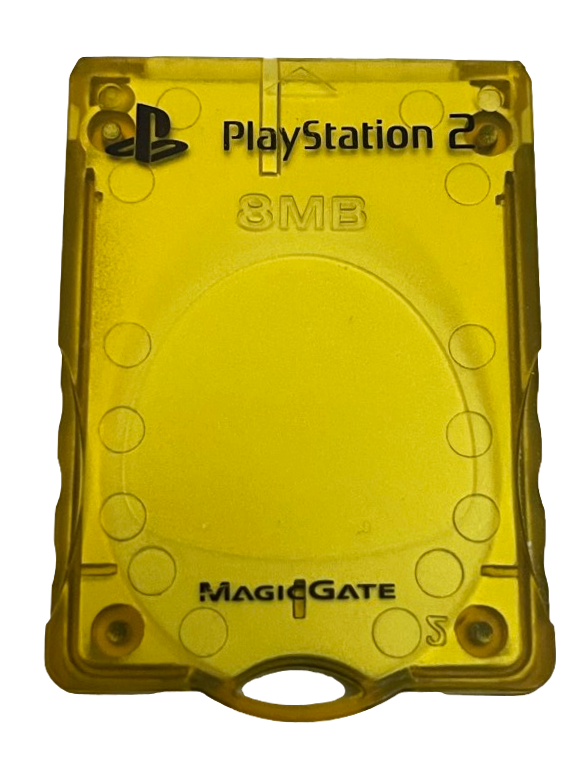 Tabbed Yellow Magic Gate PS2 Memory Card PlayStation 2 8MB  (Preowned)