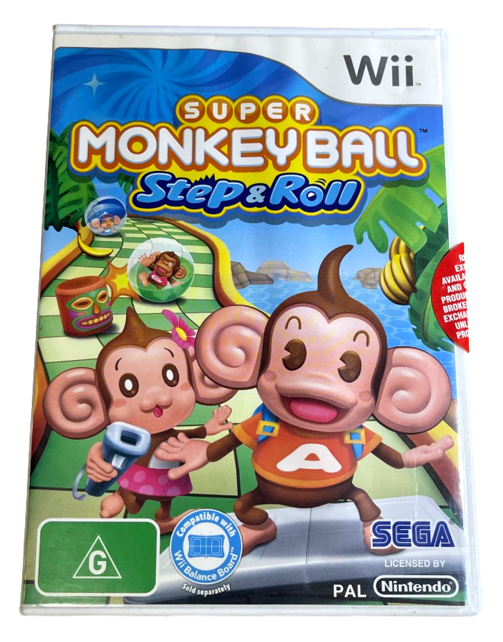 Super Monkey Ball Step & Roll Nintendo Wii PAL Wii U Compatible *Shop Sealed*