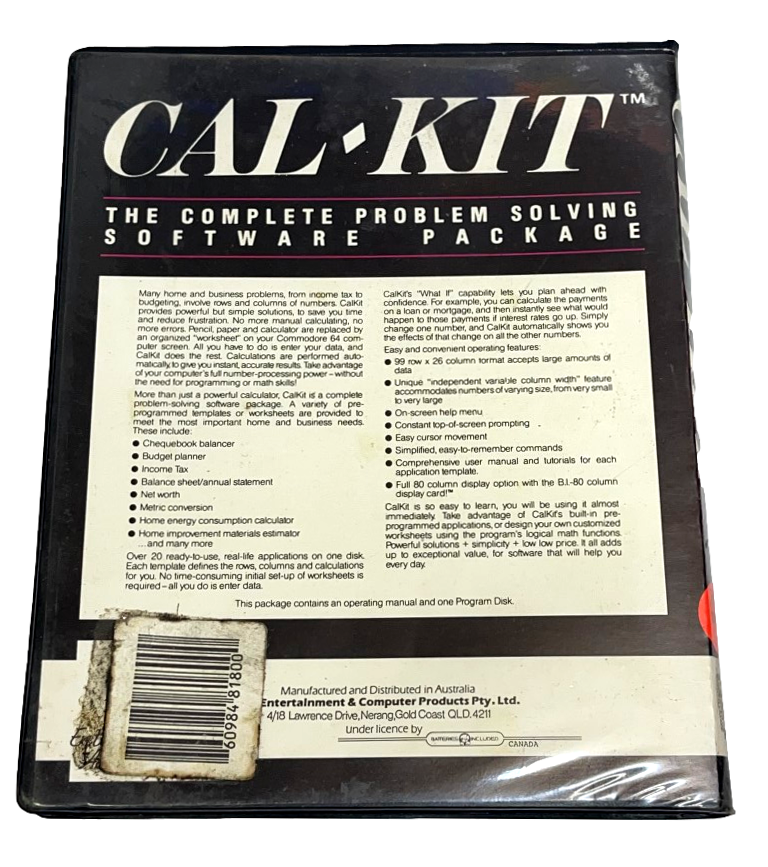 Cal-Kit Commodore 64 C64 *Boxed* Floppy Disk (Preowned)