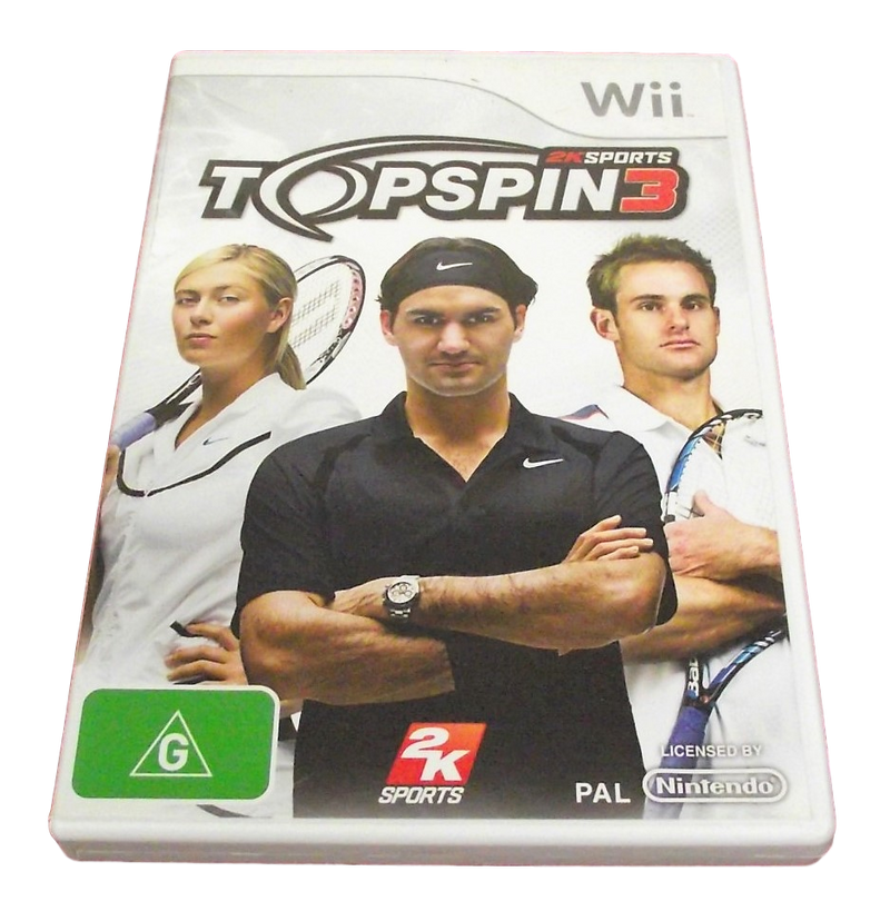 Top Spin 3 Nintendo Wii PAL *Complete* Wii U Compatible (Pre-Owned)