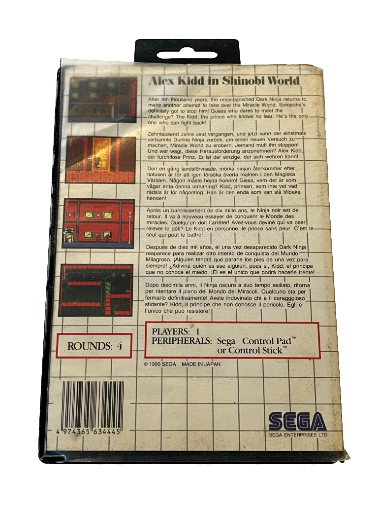 Alex Kidd in Shinobi World Sega Master System *No Manual* (Pre-Owned)