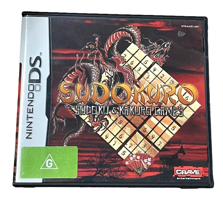 Sudokuro Sudoku & Kakuro Games Nintendo DS 2DS 3DS Game *Complete* (Pre-Owned)