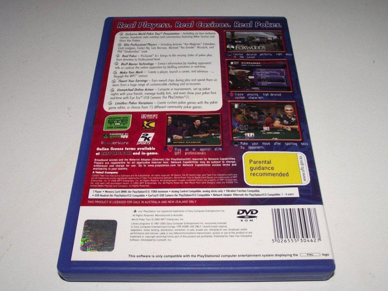 World Poker Tour PS2 PAL *No Manual* (Preowned)