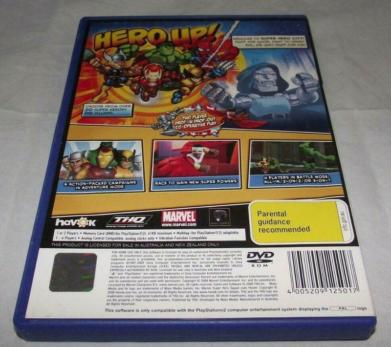 Marvel Super Hero Squad PS2 PAL *No Manual* (Preowned)