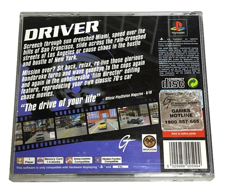 Driver PS1 PS2 PS3 PAL *Complete* (Preowned)