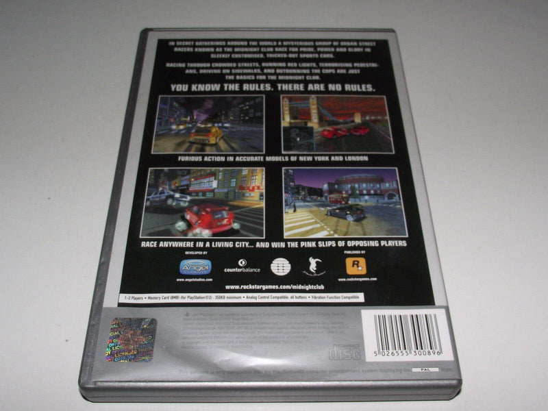 Midnight Club Street Racing PS2 (Platinum) PAL *No Manual* (Preowned) - Games We Played