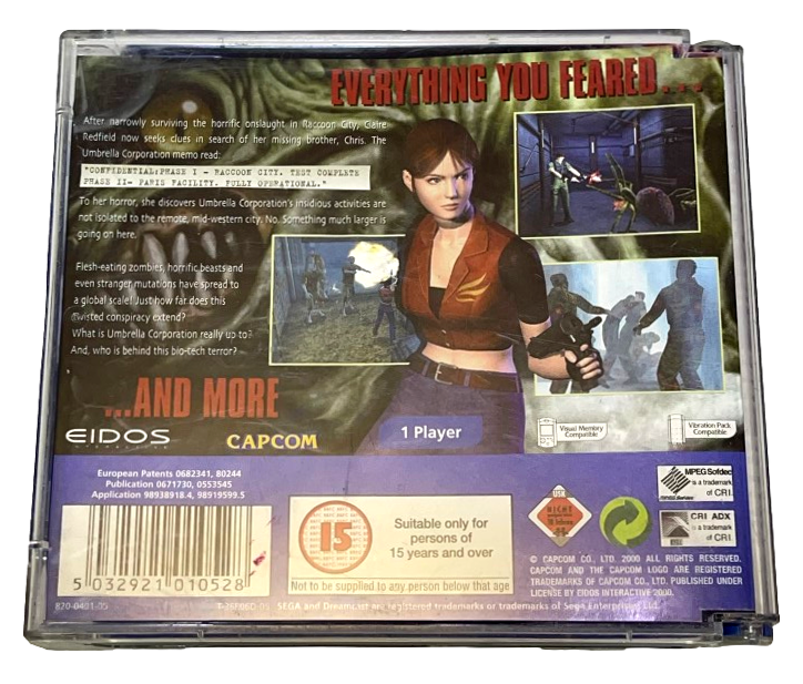 Resident Evil Code: Veronica Sega Dreamcast PAL *Complete* (Preowned)