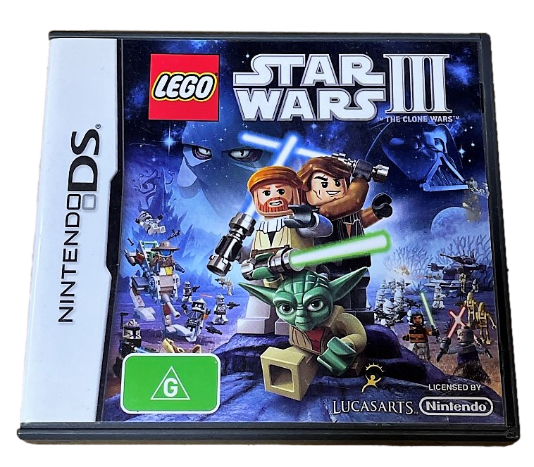 Lego Star Wars III The Clone Wars Nintendo DS 3DS Game *Complete* (Pre-Owned)