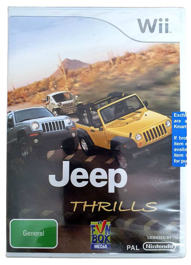 Jeep Thrills Nintendo Wii PAL Wii U Compatible *Sealed*