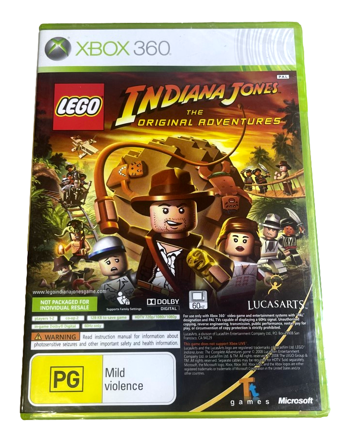 Lego Indiana Jones / Kung Fu Panda XBOX 360 PAL *Sealed* Double Pack