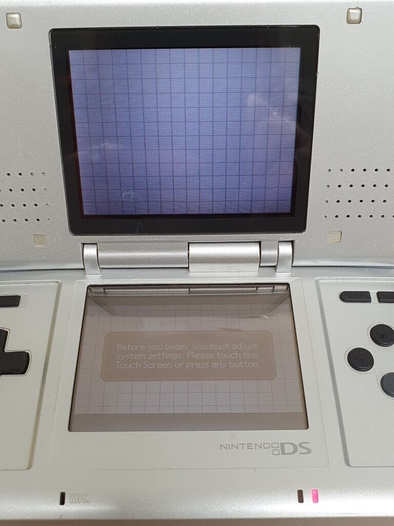 Nintendo DS Original Phat NTR-001 Silver Console + USB Charger (Preowned)