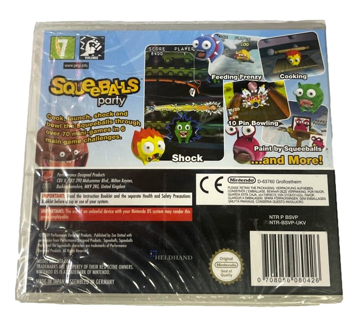 Squeeballs Party Nintendo DS 2DS 3DS Game *Sealed*