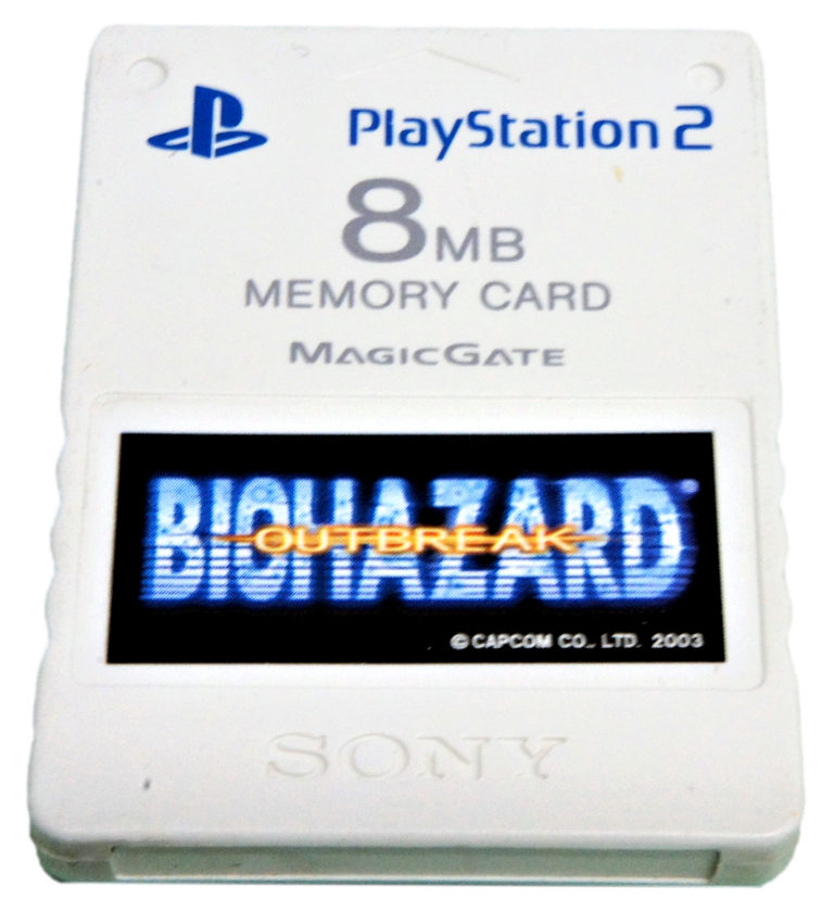 Genuine Sony PS2 Playstation 2 8MB Memory Card Biohazard Outbreak
