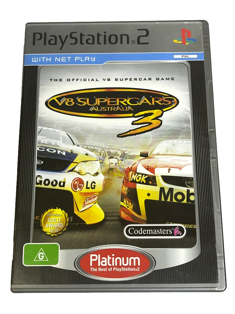 V8 Supercars Australia 3 PS2 (Platinum) PAL *No Manual* (Preowned)