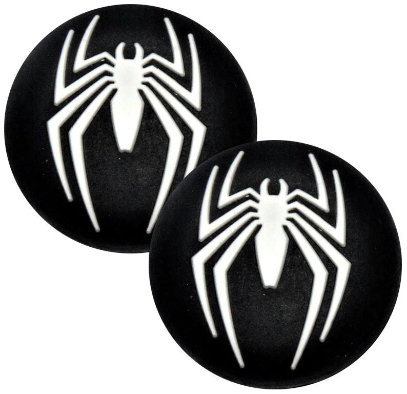 Thumb Grips x2 For PS4 PS5 XBOXONE Xbox Series X Toggle Cover - Spiderman Black